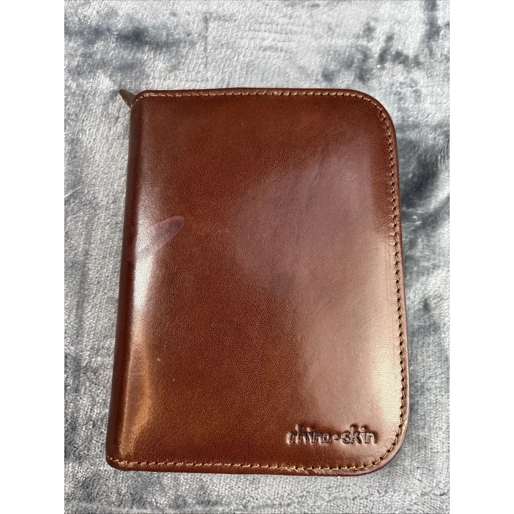 Rhinoskin Tri-Fold Brown Handheld Organizer‎ Leather Case For Electronic Devices